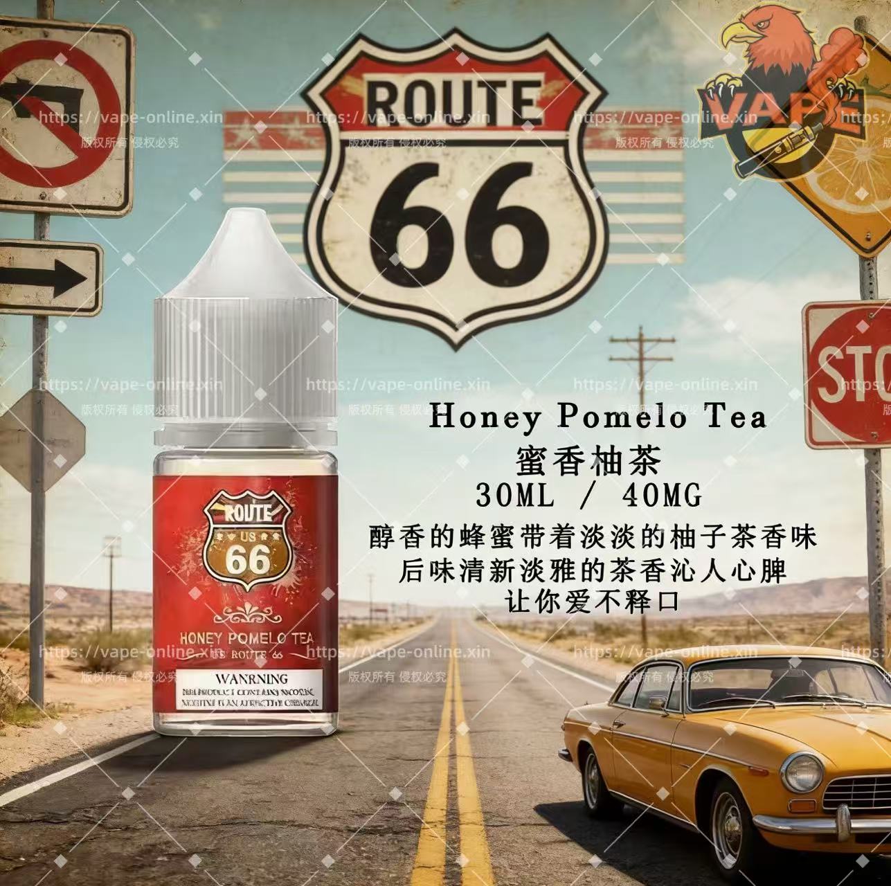 ROUTE 66 40mg丁鹽煙油 30ml|美國原裝進口小煙專用|台灣現貨免運 - 图片 4